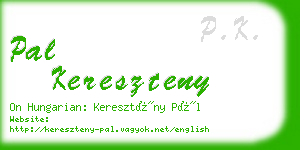 pal kereszteny business card